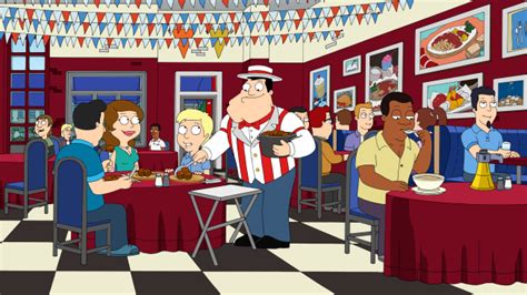 100th episode of american dad|stan's food restaurant.